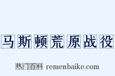 马斯顿荒原战役是什么意思的图片